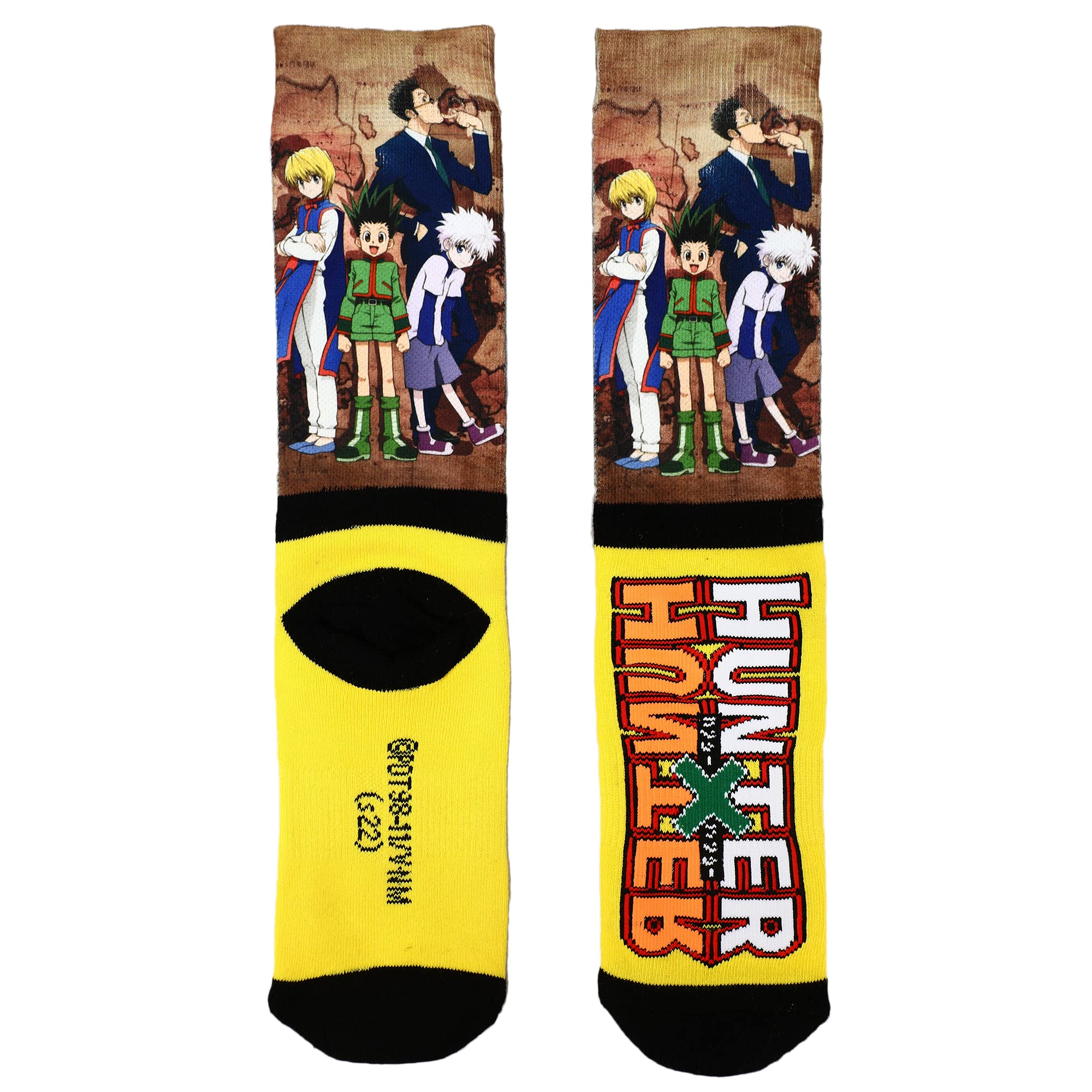 Bioworld Hunter X Hunter Characters & Logo Men's Crew Socks