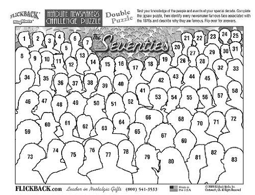 The Seventies Headline Newsmakers Challenge Puzzle 500 Peice