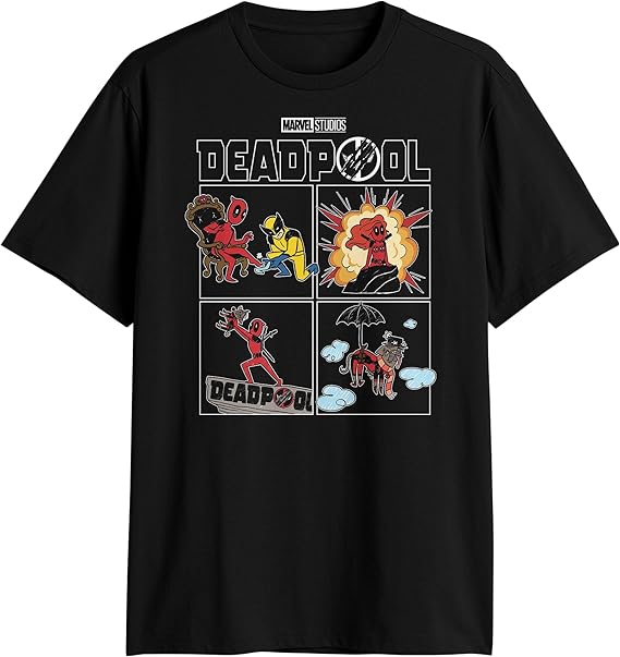 Deadpool & Wolverine Mens T-Shirt - Cinderella Comic Style Mash Up Image