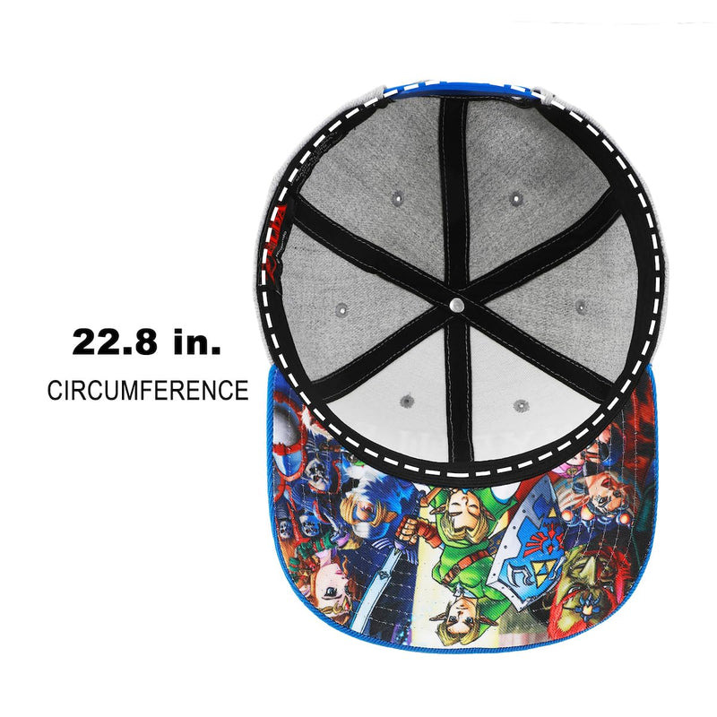 Bioworld The Legend of Zelda Hyrule Shield Gray & Blue Snapback Hat