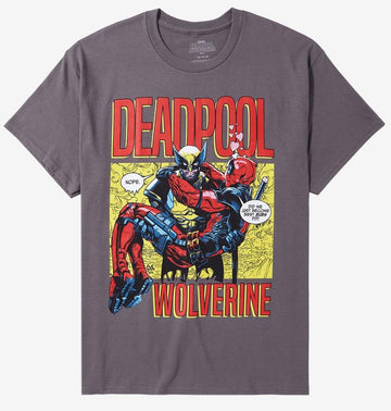 Deadpool & Wolverine Mens T-Shirt -  Did we Just Become Best Buds Holding Pose