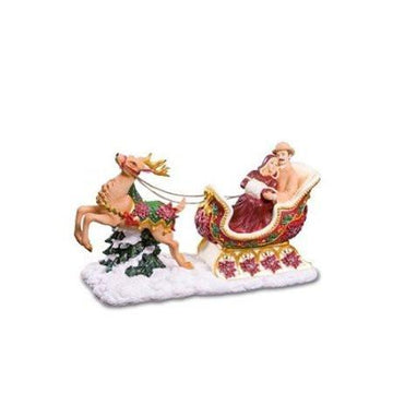 San Francisco Music Box Christmas Frost Victorian Sleigh Centerpiece