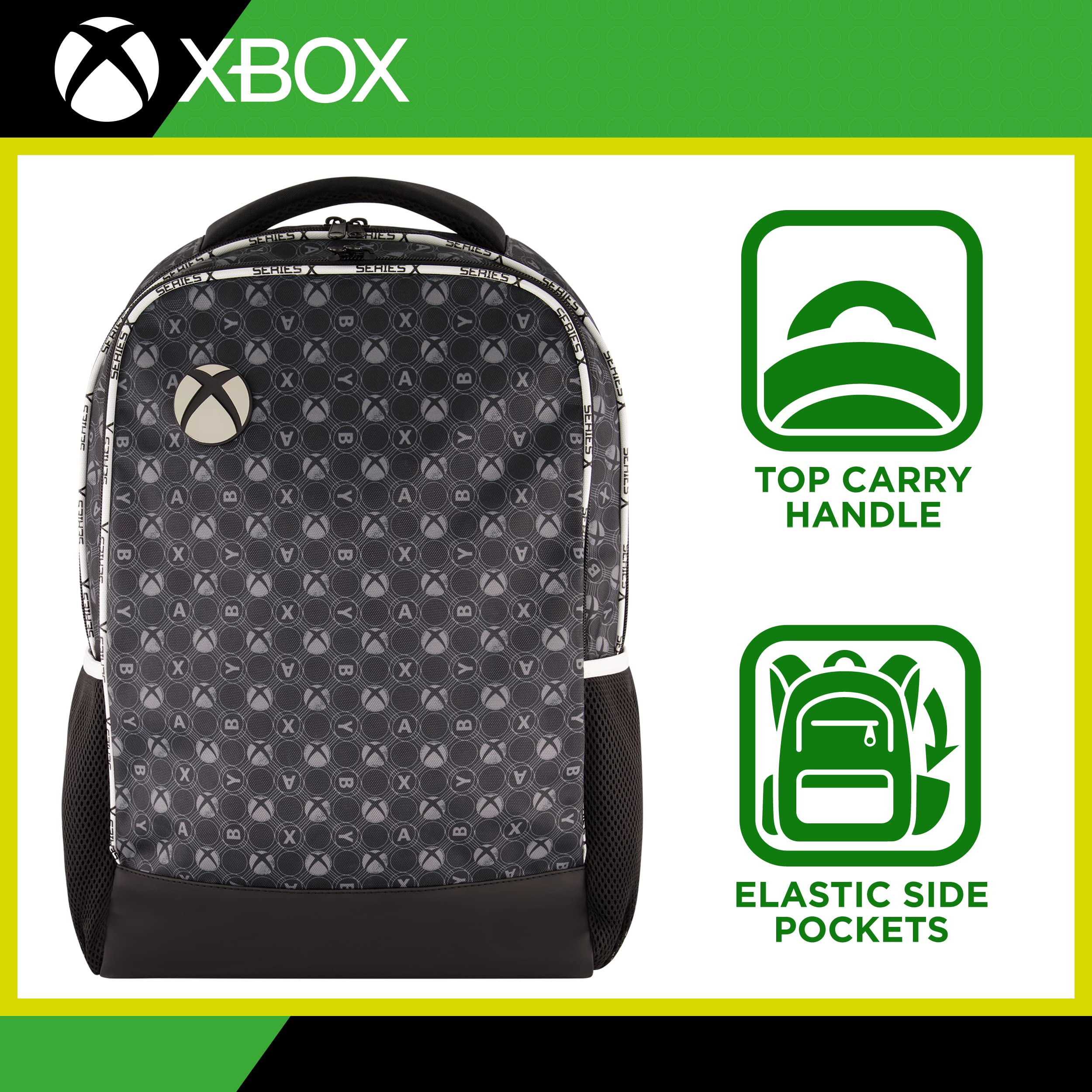 Microsoft Xbox 13 Inch Sleeve Laptop Backpack, Padded Computer Bag for Commute or Travel, Black