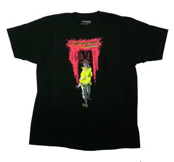 Cyberpunk Mens T-Shirt - Edgerunners David Martinez Standing At Door