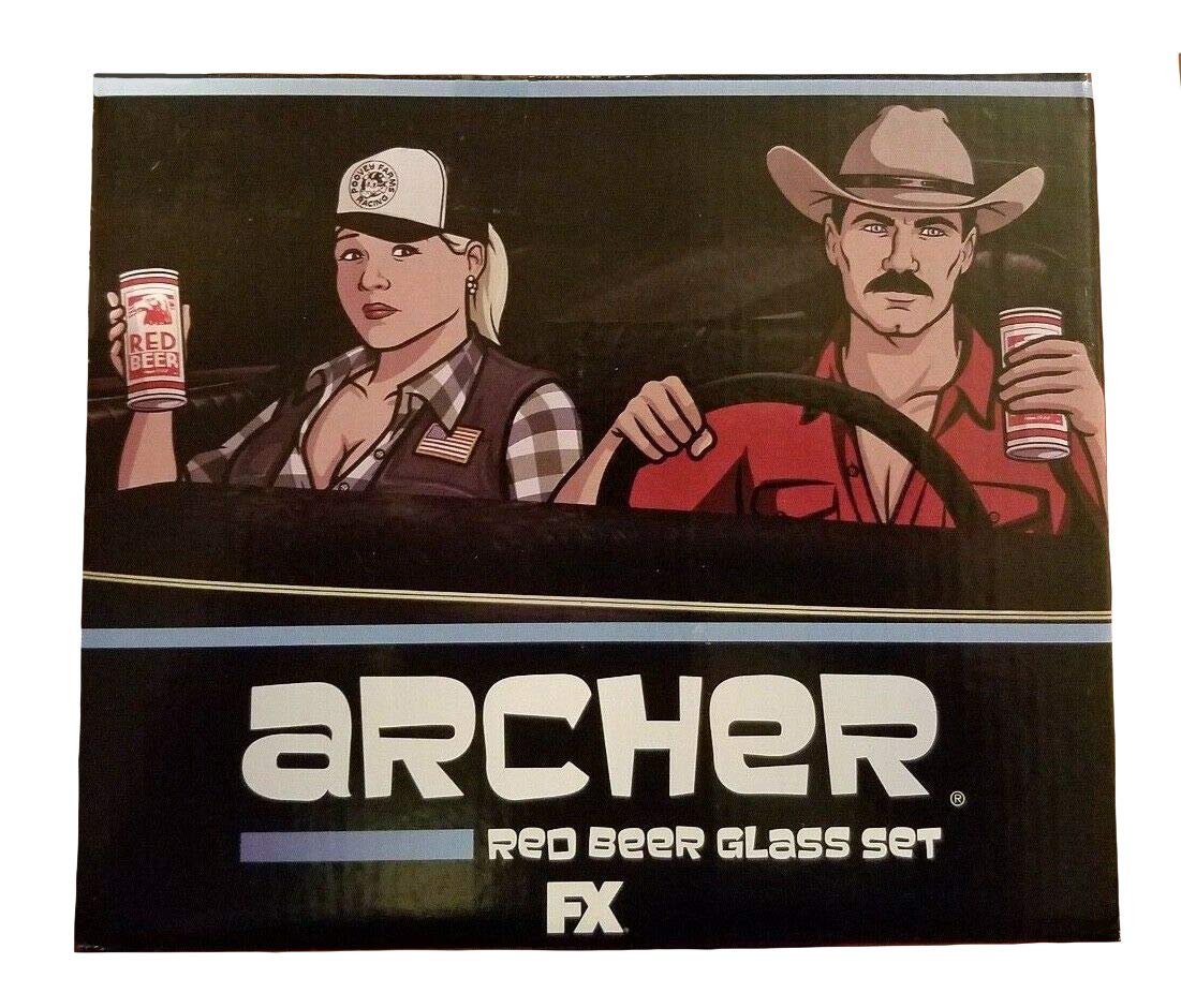 Archer Red Beer Glass Set Since 1844 Loot Crate Exclusive