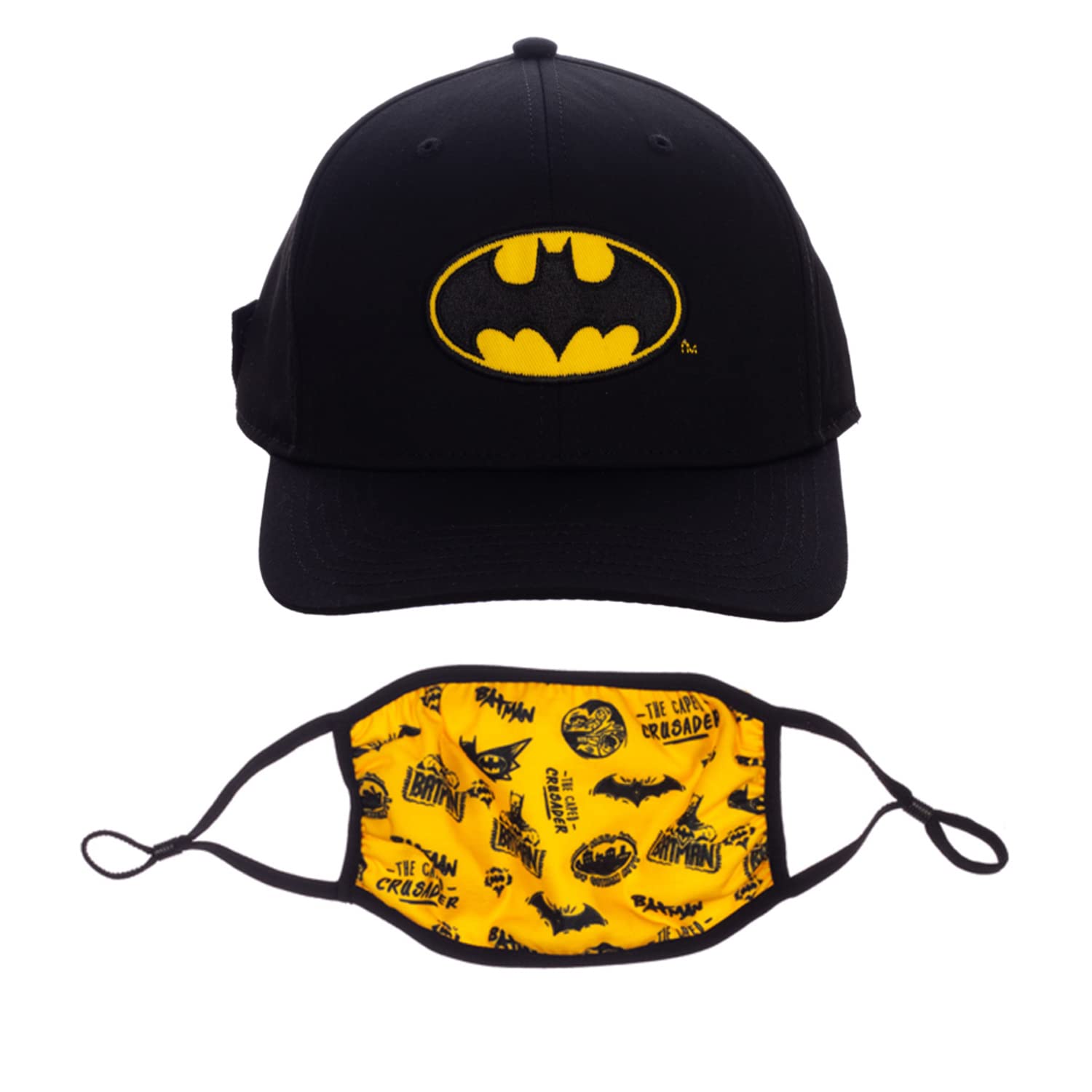 Batman DC Comics Symbol Face Mask Hat Combo Multicolored
