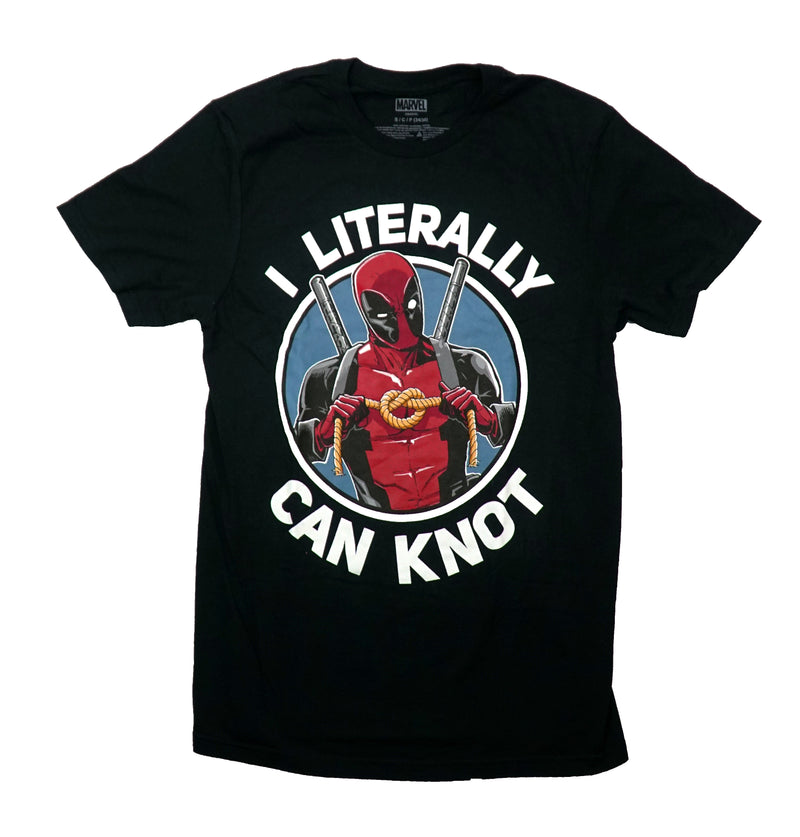 Deadpool Mens T-Shirt - Literally Can Knot - Inmyparentsbasement.com