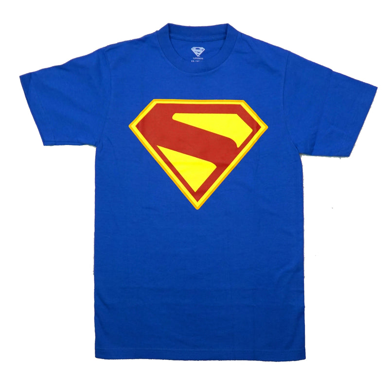 Superman Mens T-Shirt - New Release Red & Yellow Logo - Inmyparentsbasement.com