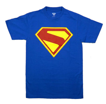 Superman Mens T-Shirt - New Release Red & Yellow Logo