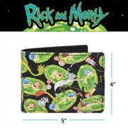 Adult Swim's Rick and Morty Bifold Wallet in a Decorative Tin Case, Multi - Inmyparentsbasement.com