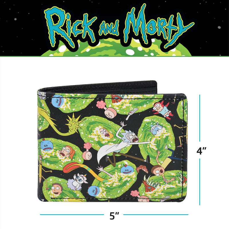 Adult Swim's Rick and Morty Bifold Wallet in a Decorative Tin Case, Multi - Inmyparentsbasement.com