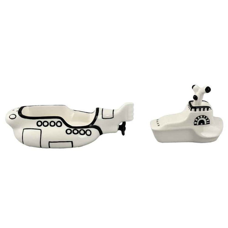 Vandor The Beatles Black & White Submarine Salt and Pepper Set