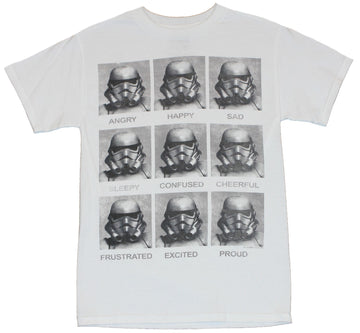 Star Wars Mens T-Shirt - Stormtrooper Emotions Defined Photo Boxes