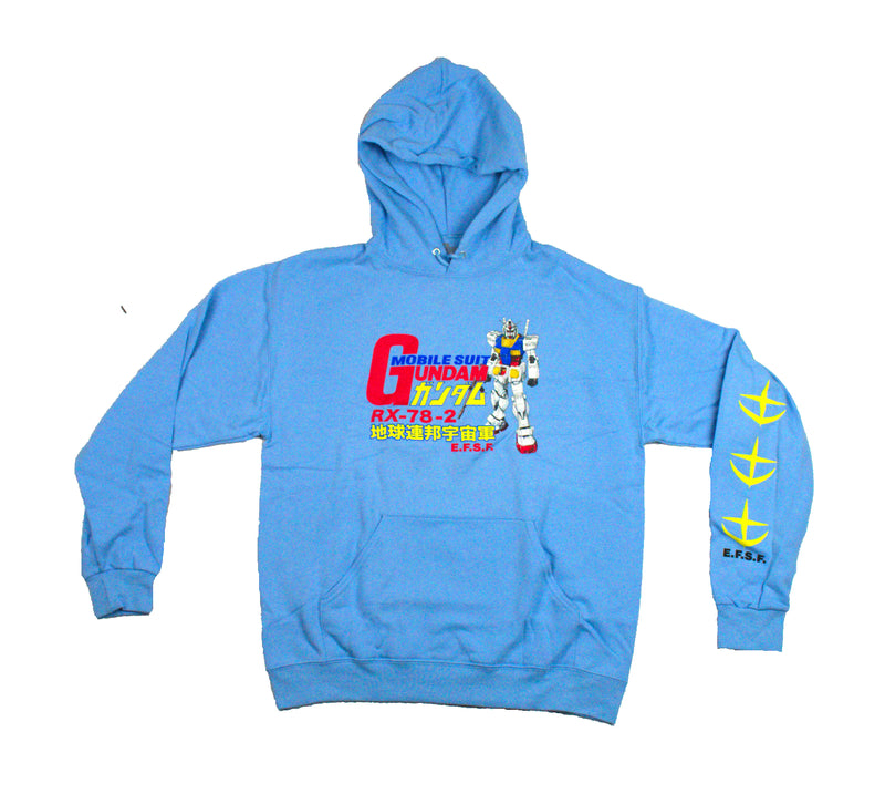 Mobile Suit Gundam Kanji Men's Pull-Over Unisex Licensed Hoodie