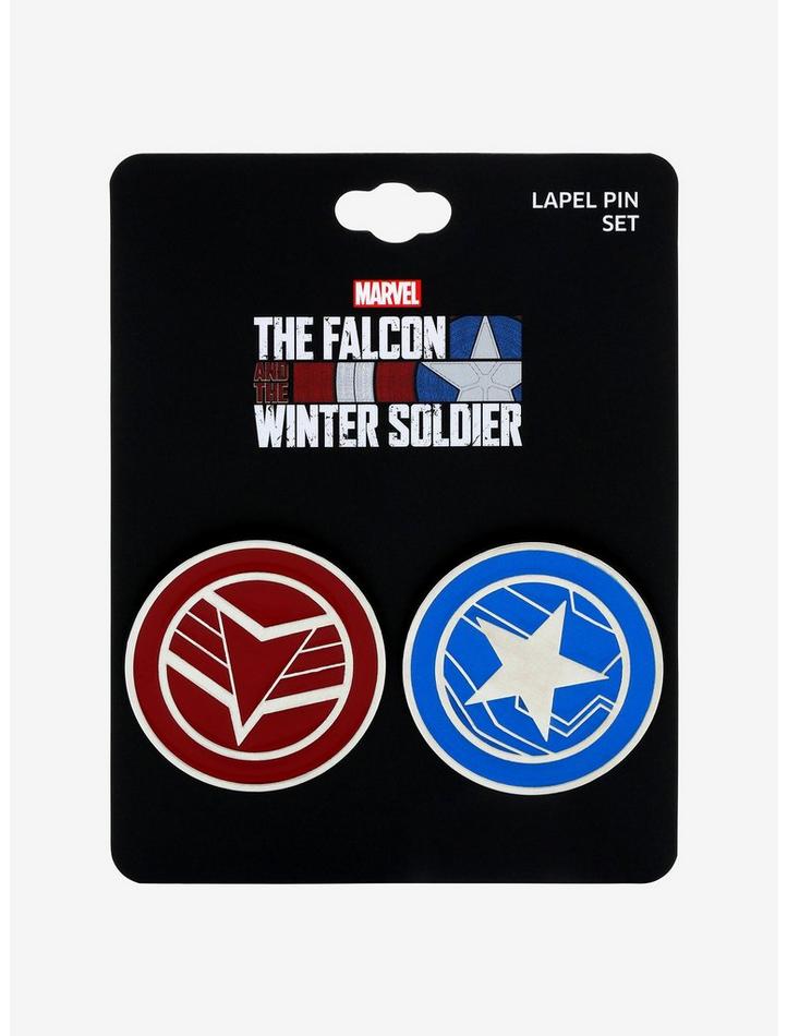 Marvel The Falcon And The Winter Soldier Logo Enamel Pin Set - Inmyparentsbasement.com