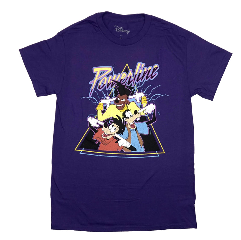 Powerline Mens T-Shirt - Disney Goofy Triangle Trio Under Name
