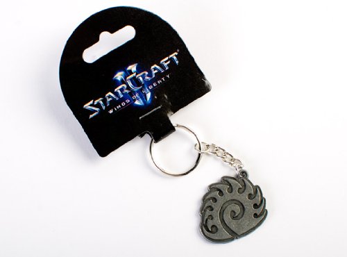 JINX StarCraft II Zerg Logo Metal Key Chain (Metallic, One Size)