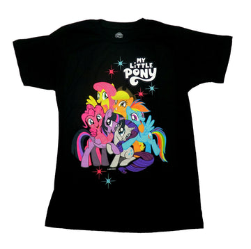 My Little Pony Girls Juniors T-Shirt -  Group of Ponies Under Name