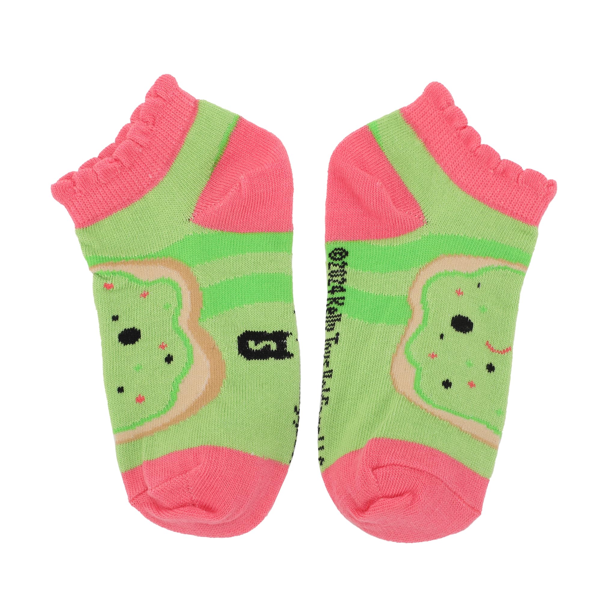 Bioworld Squishmallows Food Character Art Youth 6-Pair Ankle Socks