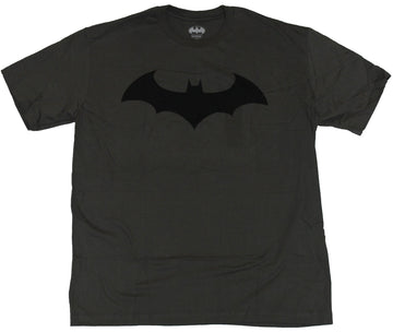 Batman (DC Comics) Mens T-Shirt - Simple Black Dark Knight Logo Image