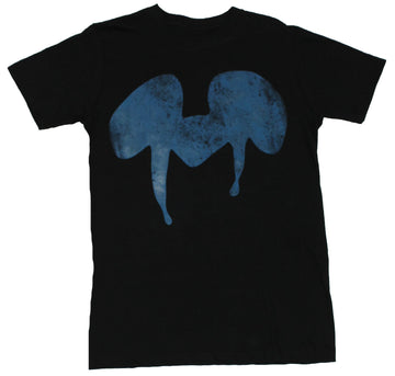 Epic Mickey Mens T-Shirt  - Blue Distressed Dripping Ears Logo Image