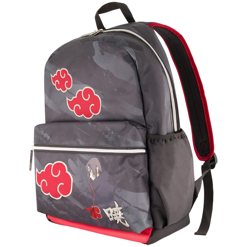 Naruto 13 Inch Sleeve Laptop Backpack, Padded Computer Bag for Commute or Travel, Akatsuki Itachi, One Size