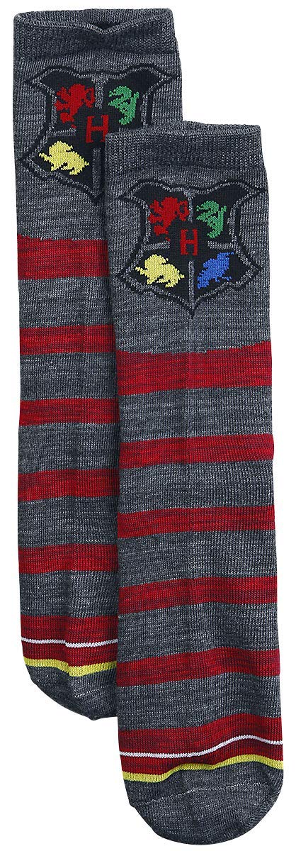 Harry Potter Juniors Hogwarts and House Crew Socks 2 Pack - Inmyparentsbasement.com