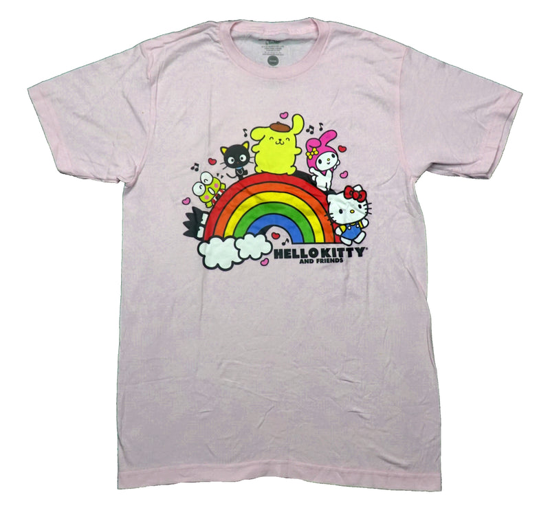 Hello Kitty and Friends Mens T-Shirt - Walking Over Rainbow