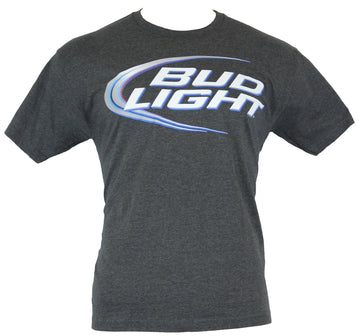 Bud Light Mens T-Shirt  -  Swooping 4 Color Classic Logo Image