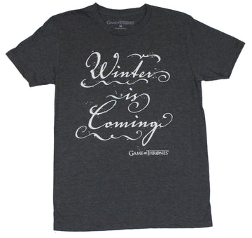 Game of Thrones Mens T-Shirt - Script "Winter Is Coming" Image