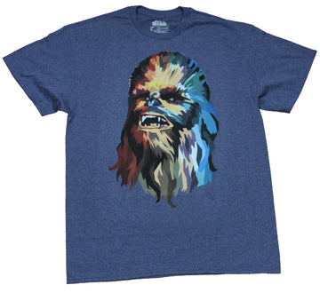 Star Wars Mens T-Shirt - Stylistic Chewbacca Portrait Image