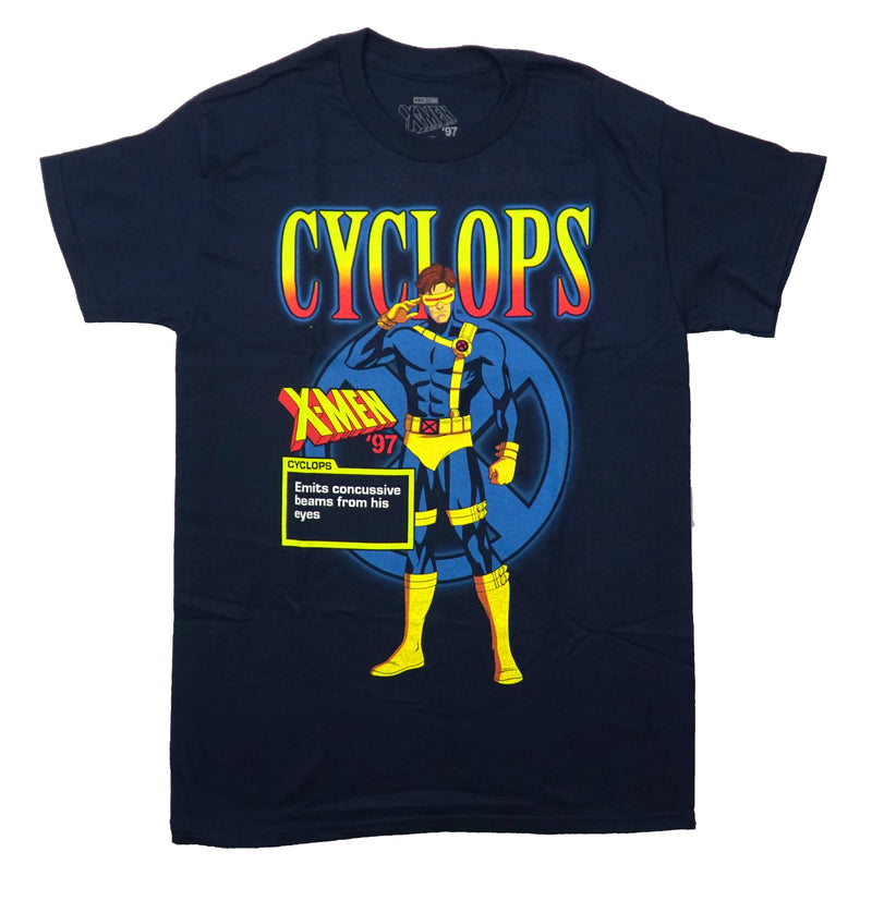 Cyclops Mens T-Shirt -  Marvel Posing by Power Description Below Name