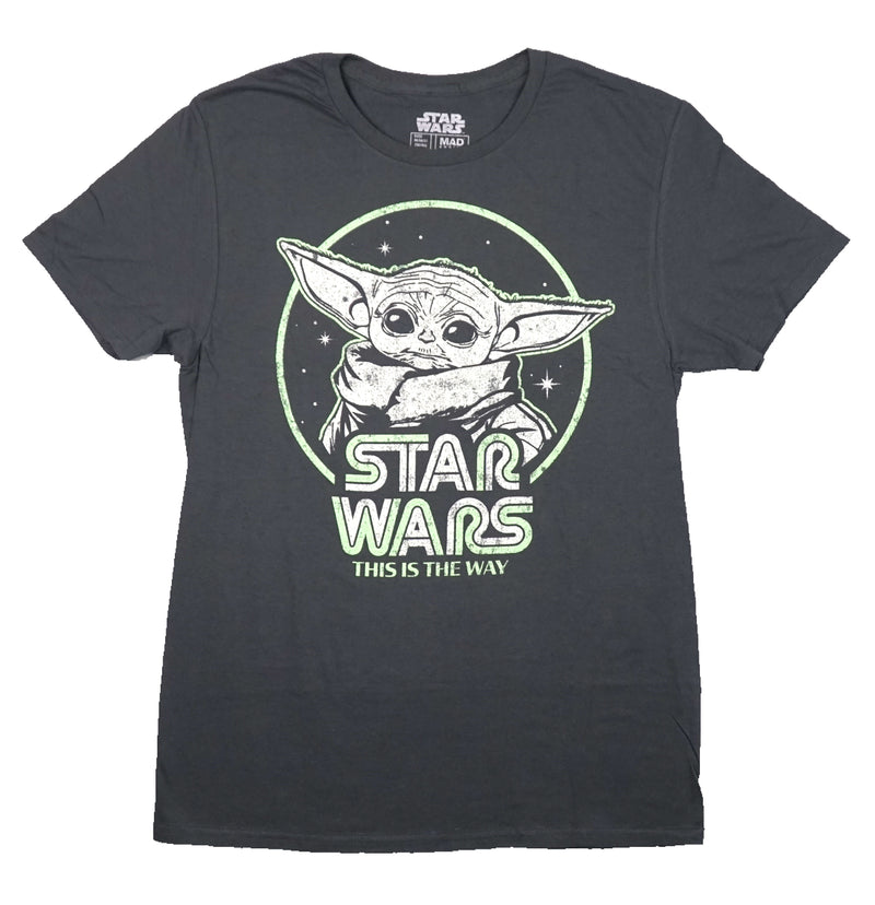 Star Wars The Mandalorian Mens T-Shirt -  Grogu Image This Is The Way
