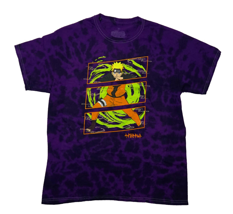 Naruto Shippuden Mens T-Shirt - Sliced Image of Naruto In Orange