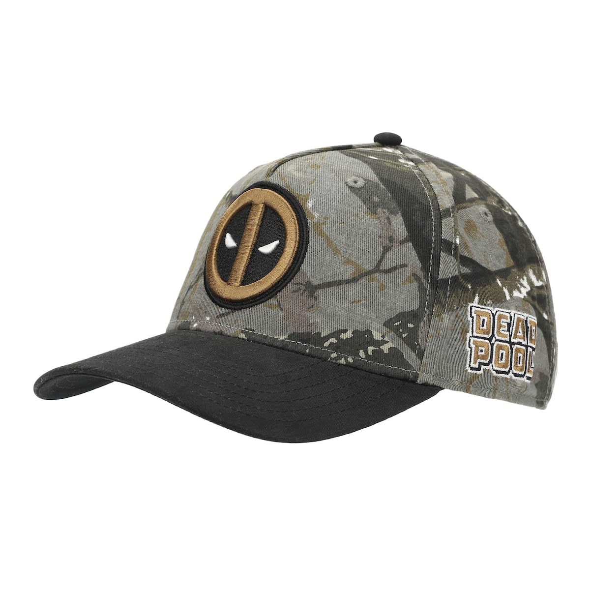Bioworld Deadpool Embroidered Character Logo Camo Baseball Hat (58cm)