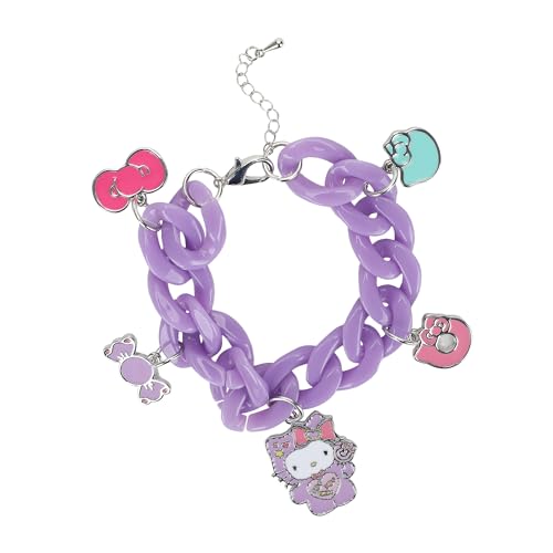 Hello Kitty & Friends Purple Bracelet With Character & Bow Charms