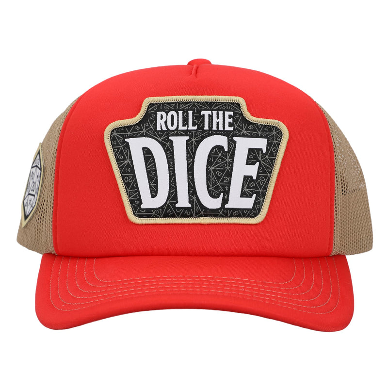 Dungeons & Dragons Roll The Dice Logo And Men's Trucker Precurve Snapback Hat