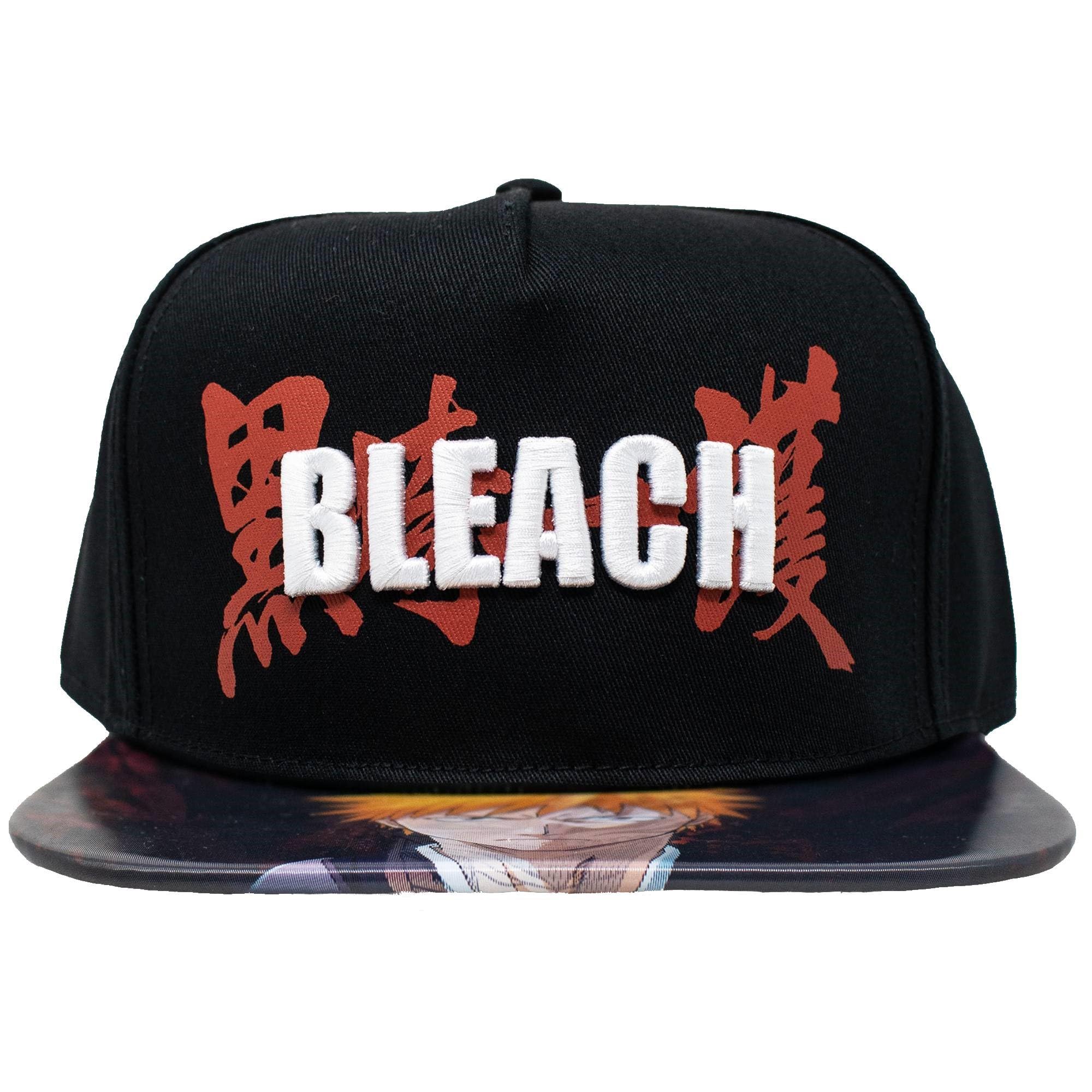 Ripple Junction Bleach Snap Back Hat Ichigo Kurosaki Lenticular Flat Bill 3D Embroidered Anime Logo Officially Licensed