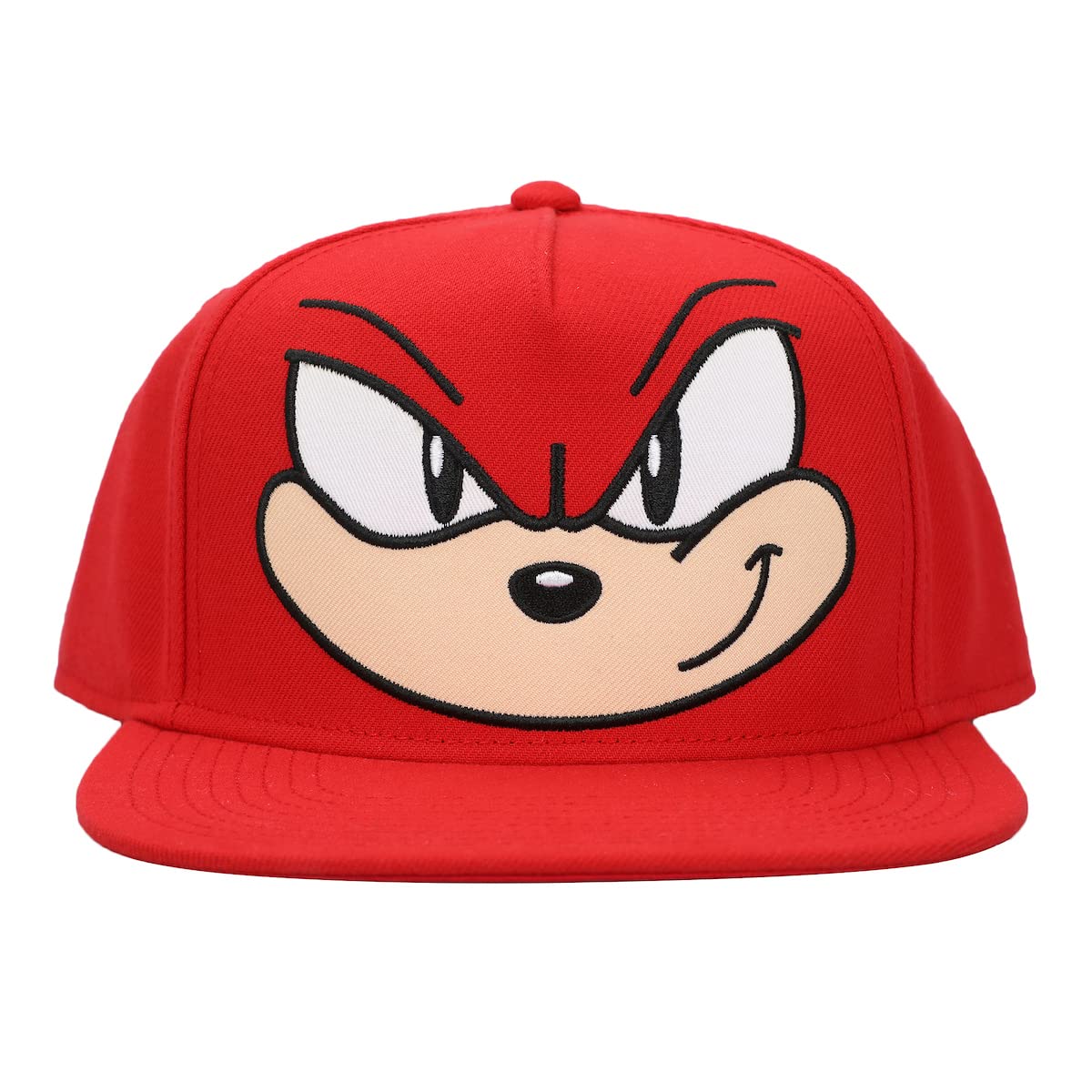Bioworld Sonic The Hedgehog Knuckles Big Face Men's Red Snapback Hat