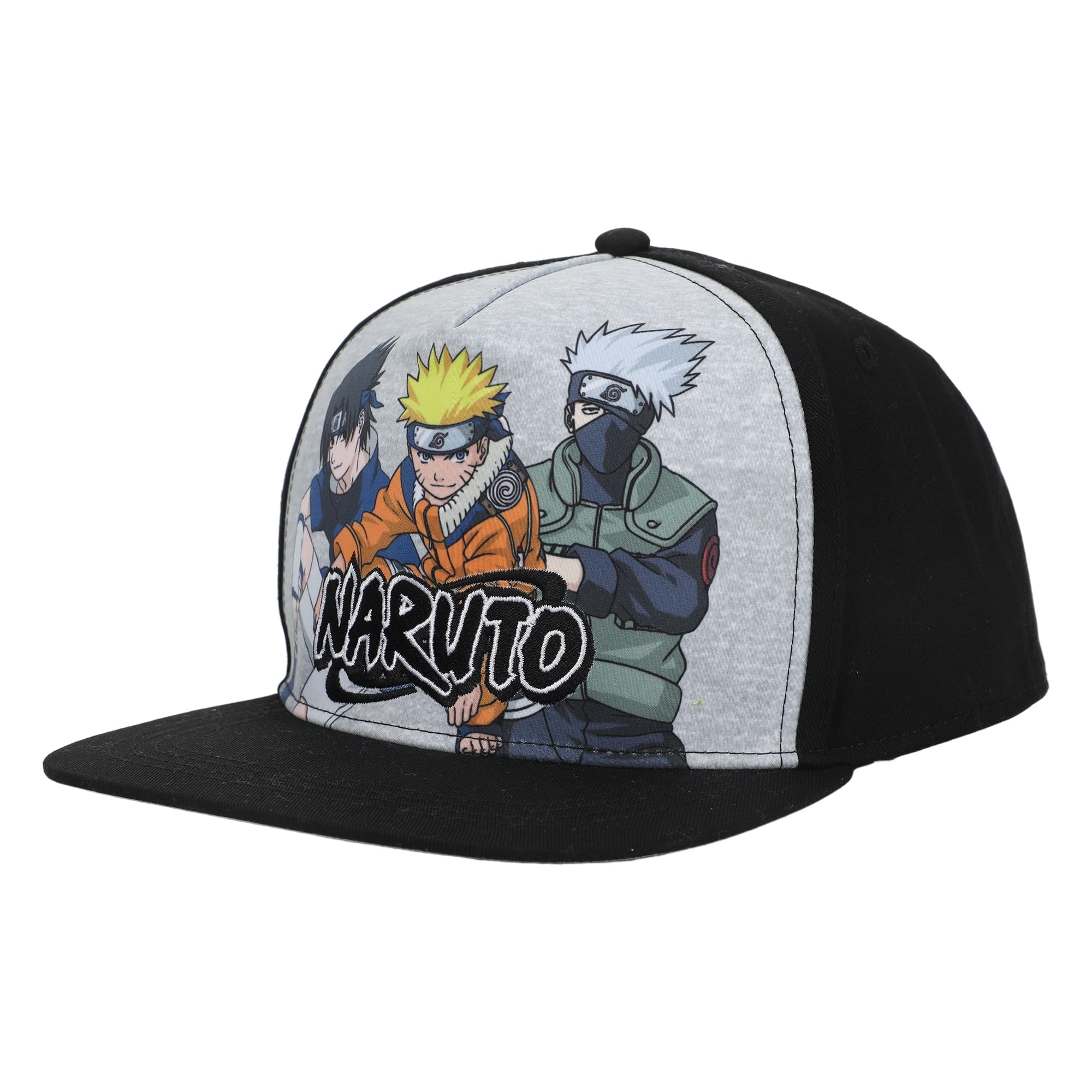 Bioworld Naruto Sasuke Naruto & Kakashi Youth Snapback Cap Multicolored