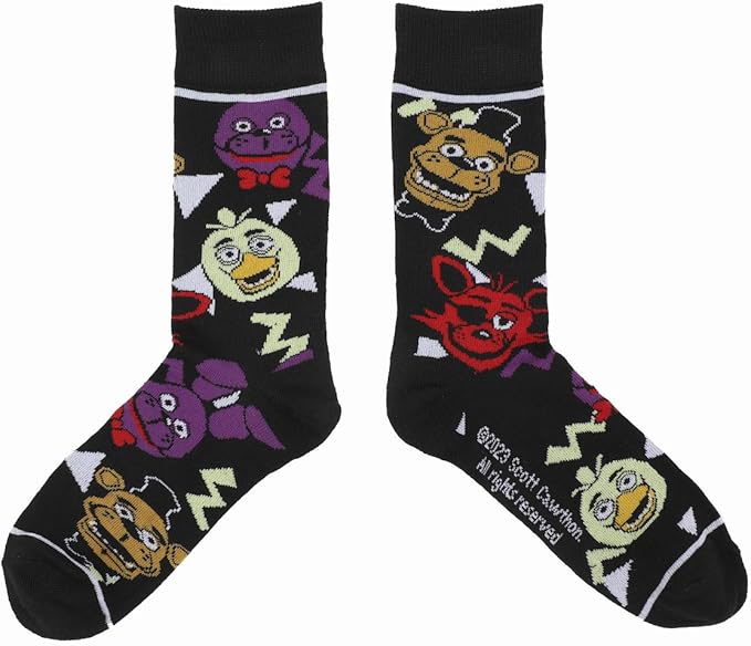 Bioworld Five Nights at Freddy's Adult Casual Crew Socks (Pack of 5)