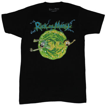 Rick & Morty Mens T-Shirt - Rick and Morty Can't expect Green Yellow Portal