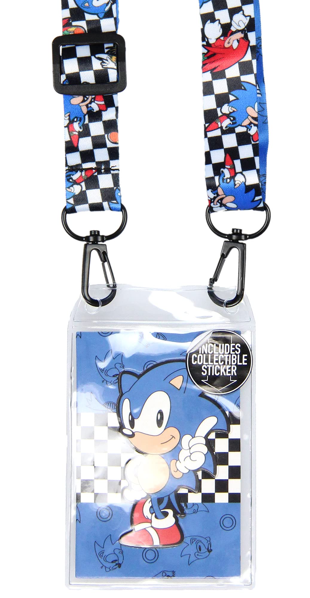 Sonic The Hedgehog Characters Multi-Use Lanyard for Mask Clear ID Badge Holder
