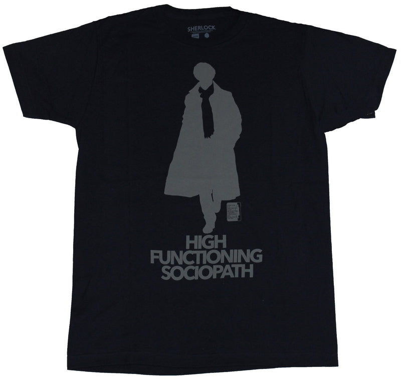 Sherlock (BBC TV Series)  Mens T-Shirt - High Functioning Sociopath  Silhouetted
