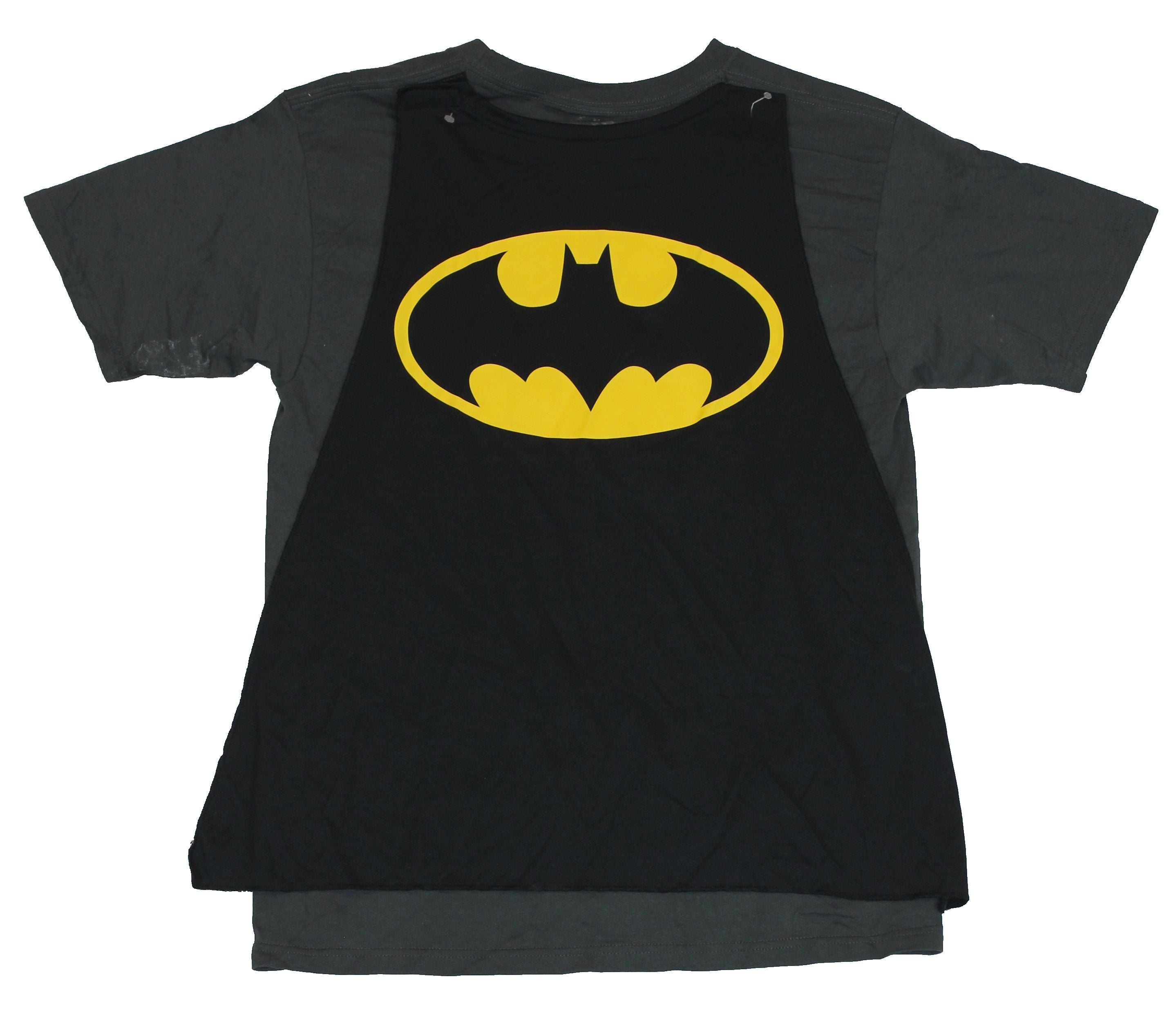 Batman (DC Comics) Mens T-Shirt - Costume Front with Cape