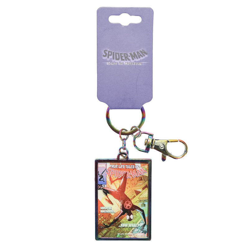 Bioworld Spider-man: Across the Spider-verse Metal Keychain with Digital Print Artwork