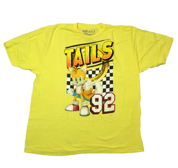 Sonic the Hedgehog Mens T-Shirt - Tails Standing by '92 Checkered