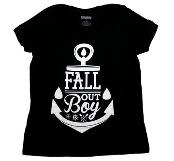 Fall Out Boy  Womens T-Shirt  - Anchor Word Fallout Boy Logo Image