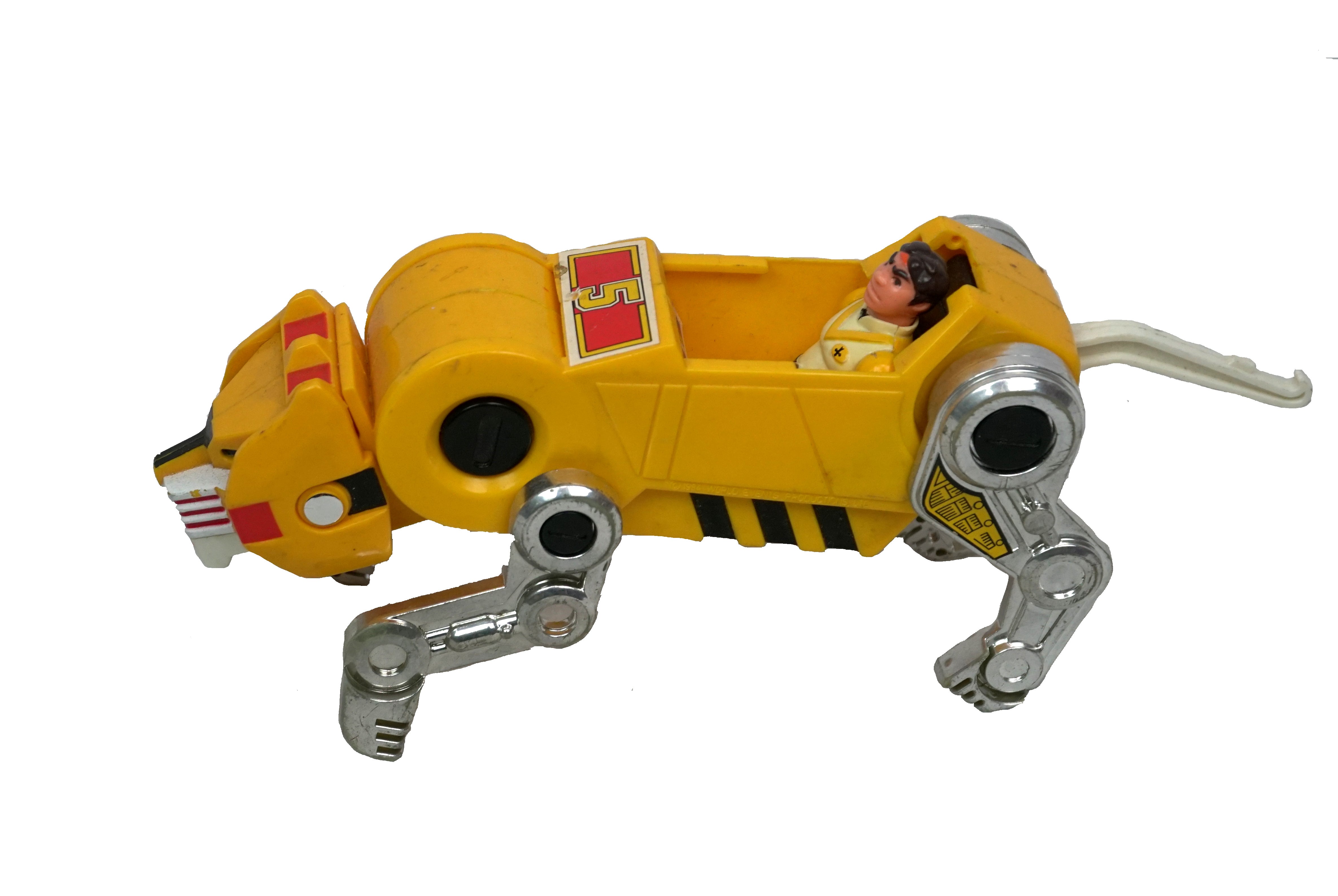 Vintage 1984 Panosh Place VOLTRON - Yellow Lion & HUNK Action Figure Pilot