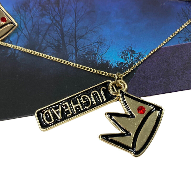 Riverdale Jughead Jones Crown Necklace & Stud Earrings Jewelry Set